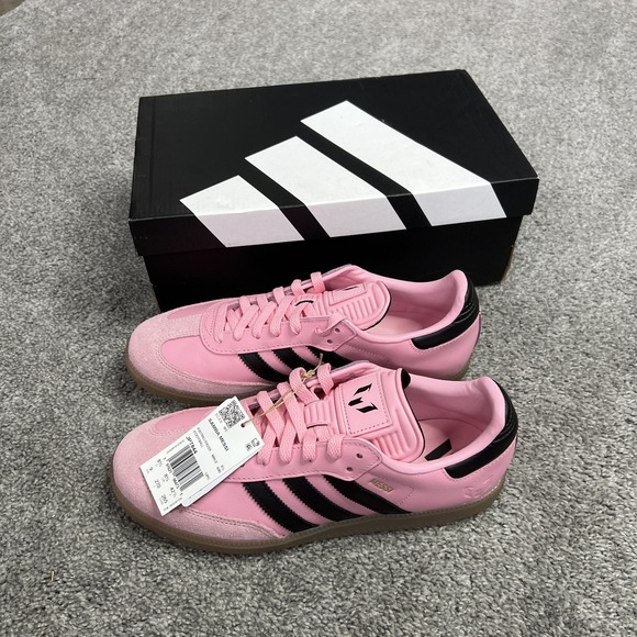 Adidas Samba Messi Shoes Mens Size 9 Pink Black Gum‎ JP7844 Soccer Indoor Casual